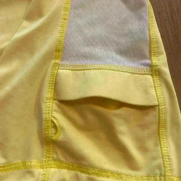 Lululemon Womens Crew Pullover Long sleeve yellow white netting activewear top 6 - Picture 8 of 13